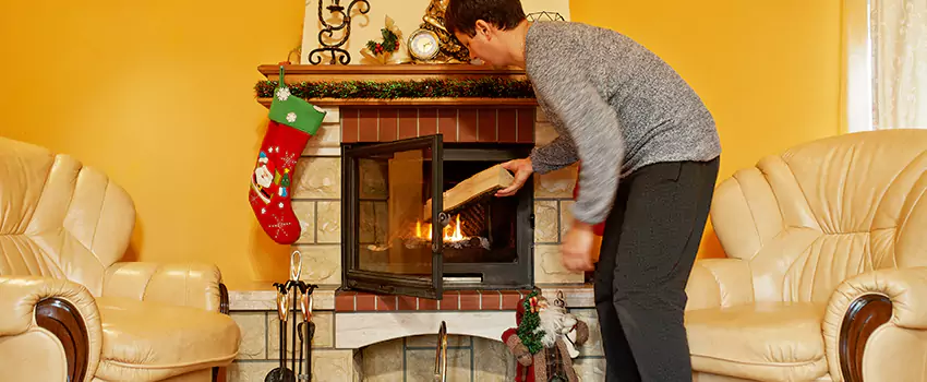 Rusted Metal Fireplace Restoration in Wichita Falls, Texas